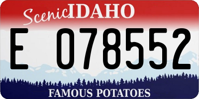 ID license plate E078552