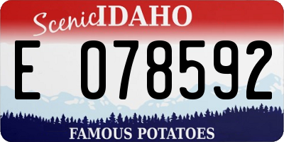 ID license plate E078592
