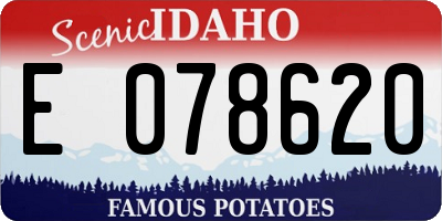 ID license plate E078620