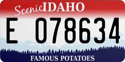 ID license plate E078634