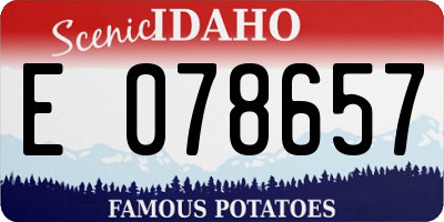 ID license plate E078657