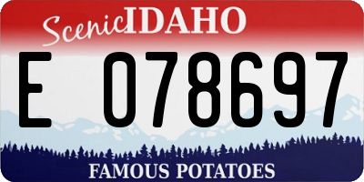 ID license plate E078697