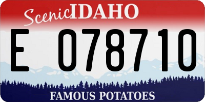 ID license plate E078710