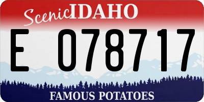 ID license plate E078717