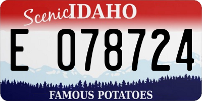 ID license plate E078724
