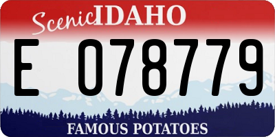 ID license plate E078779
