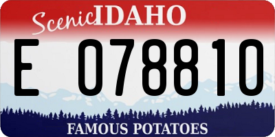 ID license plate E078810