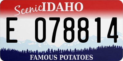 ID license plate E078814