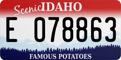 ID license plate E078863