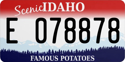 ID license plate E078878