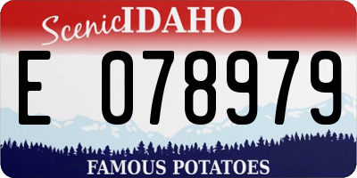 ID license plate E078979