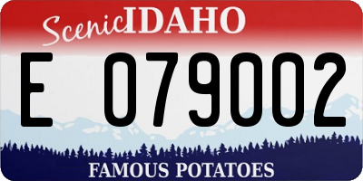ID license plate E079002