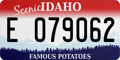 ID license plate E079062