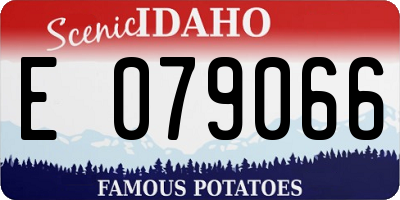 ID license plate E079066