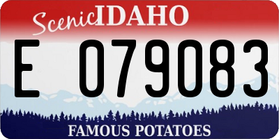 ID license plate E079083