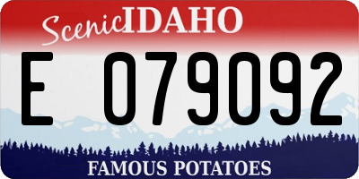 ID license plate E079092