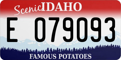 ID license plate E079093