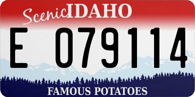 ID license plate E079114
