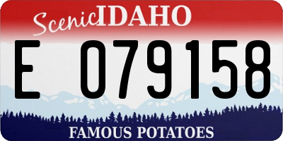 ID license plate E079158