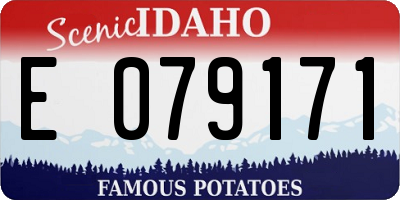 ID license plate E079171