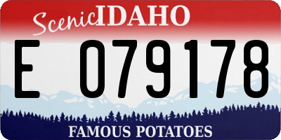 ID license plate E079178