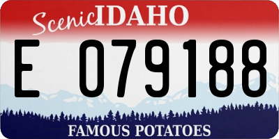 ID license plate E079188
