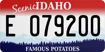 ID license plate E079200