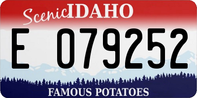 ID license plate E079252