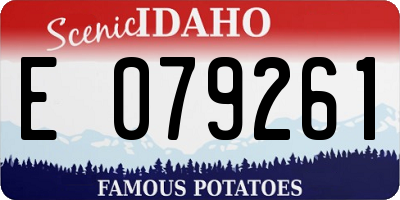ID license plate E079261