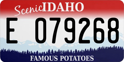 ID license plate E079268