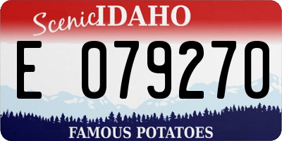 ID license plate E079270