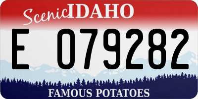 ID license plate E079282