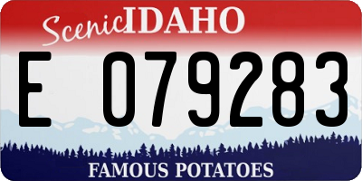 ID license plate E079283