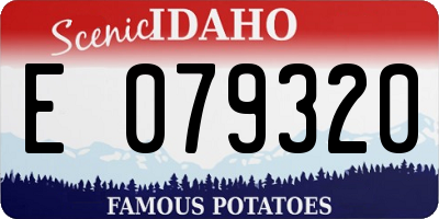 ID license plate E079320