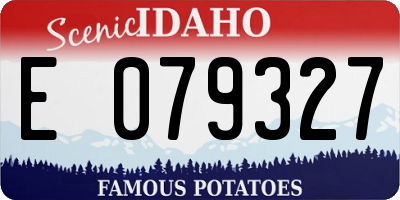 ID license plate E079327