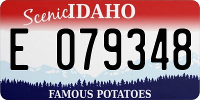 ID license plate E079348