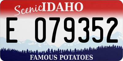 ID license plate E079352