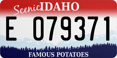 ID license plate E079371