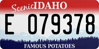 ID license plate E079378