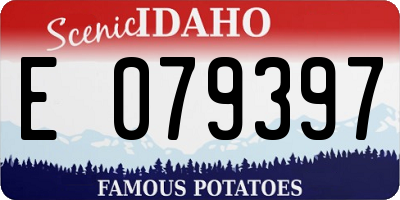 ID license plate E079397