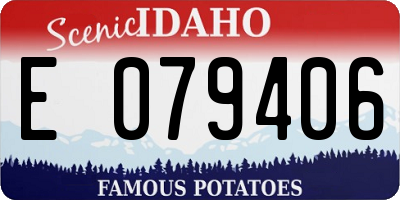 ID license plate E079406