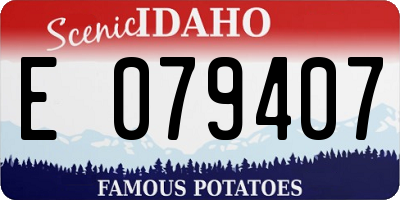 ID license plate E079407