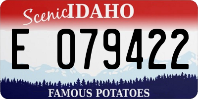 ID license plate E079422