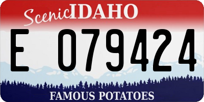 ID license plate E079424