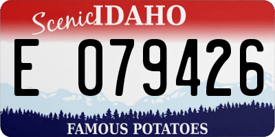 ID license plate E079426