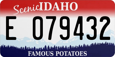 ID license plate E079432