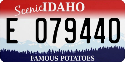 ID license plate E079440