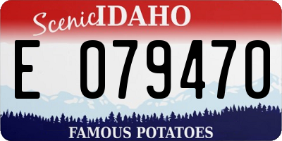 ID license plate E079470