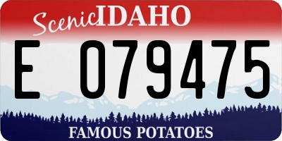 ID license plate E079475
