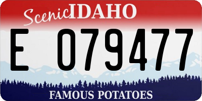 ID license plate E079477